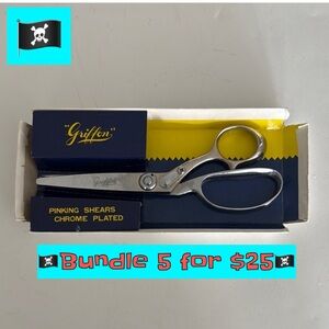 🏴‍☠️Bundle 5 for $25🏴‍☠️ Griffon Pinking Shears Chrome Plated